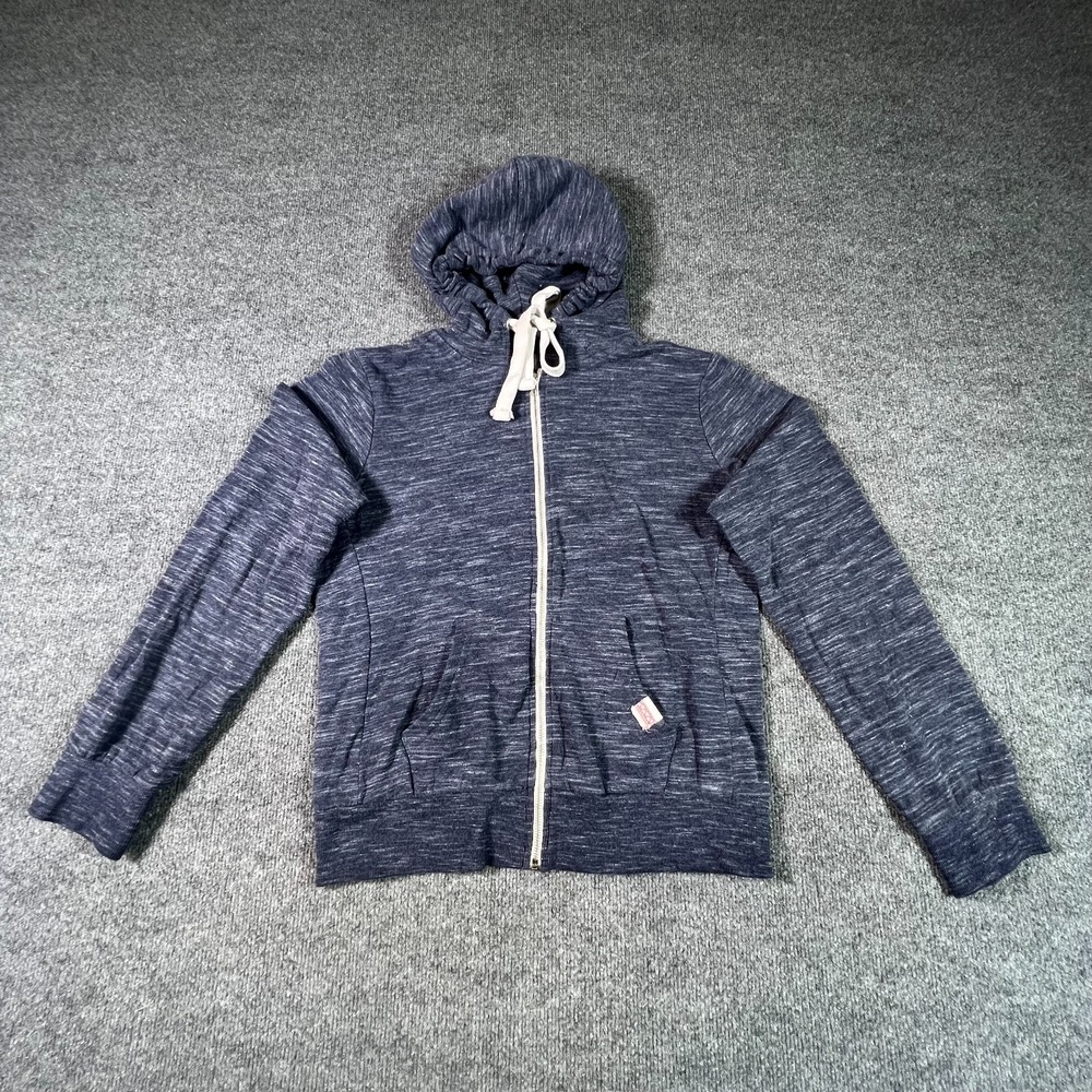 Reflex Hoodie Womens XL Blue Cotton Full Zip Fleece Lined Sports Performance